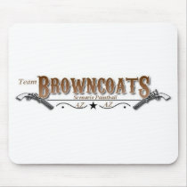 browmcoats logo mouse mats