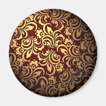 Brown abstract pattern fridge magnets