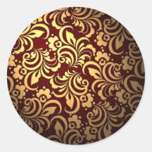 Brown abstract pattern stickers