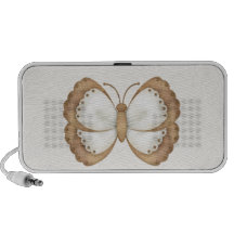 Brown and Beige Butterfly iPhone Speakers