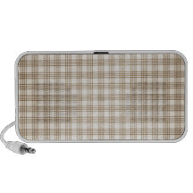 Brown and Beige Plaid Notebook Speakers
