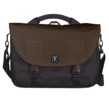 Brown and Black Diagonal Stripes Laptop Bag