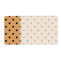 Brown and Black Polka Dot Pattern. Personalized Shipping Labels