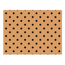 Brown and Black Polka Dot Pattern. Postcard