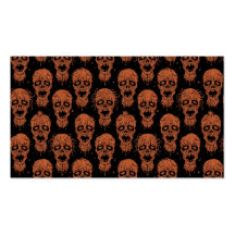 Brown and Black Zombie Apocalypse Pattern Business Card Templates
