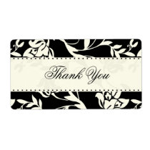 Brown and Cream Floral Customizable Labels labels