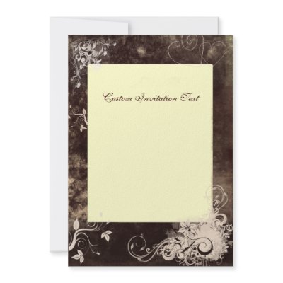 Brown and cream invitation by perfectpostage
