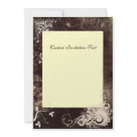 Brown and cream invitation