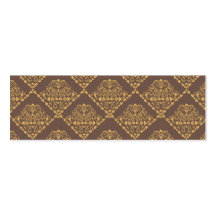 Brown and Gold Damask Calling Card Business Card Templates