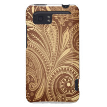 Brown and gold pattern with paisley HTC vivid covers