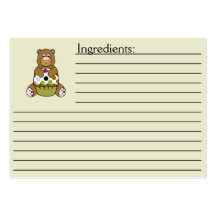Brown And Green Polkadot Bear Business Card Template