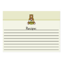 Brown And Green Polkadot Bear Business Card Templates