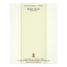 Brown And Green Polkadot Bear Personalized Letterhead