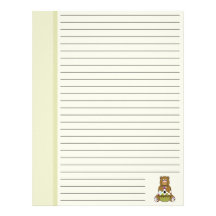Brown And Green Polkadot Bear Personalized Letterhead