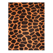 Brown And Orange Animal Pattern Post Card
