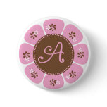 Brown and Pink Monogram A
