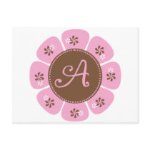 Brown and Pink Monogram A