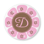 Brown and Pink Monogram D magnets