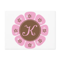 Brown and Pink Monogram K