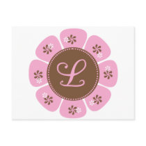 Brown and Pink Monogram L
