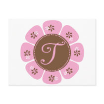 Brown and Pink Monogram T