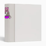 Brown And Pink Polkadot Bear Binder