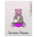 Brown And Pink Polkadot Bear Letterhead