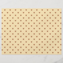 Brown and tan - beige heart pattern. flyer design