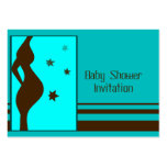 Brown and Turquoise Baby Shower Card business cards