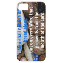 Brown and white bread with Deuteronomy Bible verse iPhone 5 Case