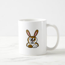 Brown and White Bunny Coffee Mugs