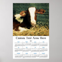 Brown and White Milk Cow Posters
