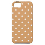 Brown and White Polka Dots Pattern. casemate cases