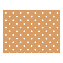 Brown and White Polka Dots Pattern. Postcards