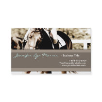 Brown and White Show Horse Business Cards