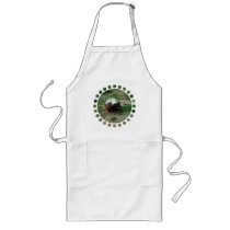 Brown and White Skunk Long Apron