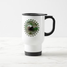 Brown and White Skunk Plastic Travel Mug