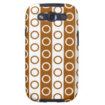 Brown and White Stripes and Polka Dots Samsung Galaxy SIII Case