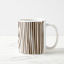 Brown and White Stripes Mugs