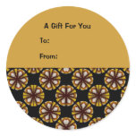 Brown and Yellow Circles Gift Tags