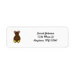 Brown Bear Avery Label