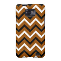 Brown, Black and White Chevron (Zig Zags) Galaxy S2 Cases
