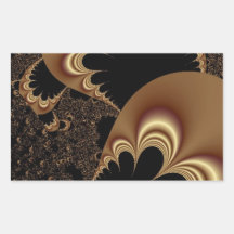 Brown Black Balloon Flower Petal Fractal Art Gifts Rectangle Sticker