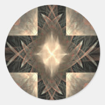 Brown Black Cream Fractal Sticker