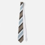BROWN/BLACK/ICE STRIPY TONES NECK TIE