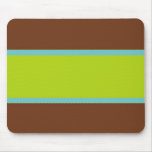 Brown, Blue & Lime Green Design 2 Mousepad