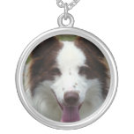 Brown Border Collie Dog Necklace