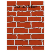 Brown brick wall background custom flyer