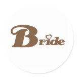 Brown Bride Stickers