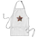 Brown Button Star aprons